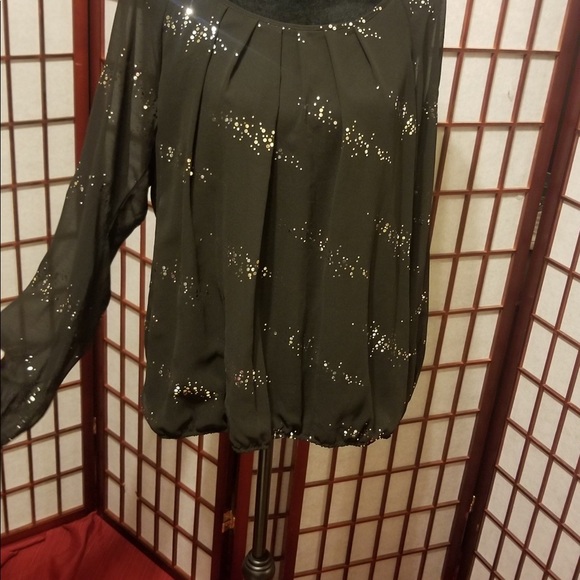 sheer black with silver over black lined-B106 - Picture 5 of 5